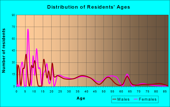Los Alvarez, Texas Age and Sex of Residents