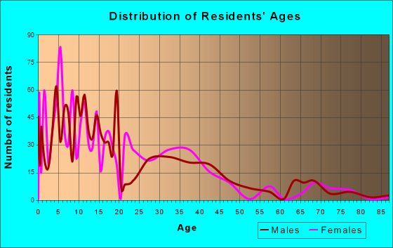 Medina, Texas Age and Sex of Residents