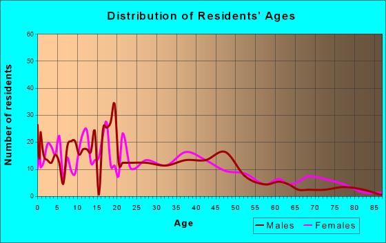 Palmer, Texas Age and Sex of Residents
