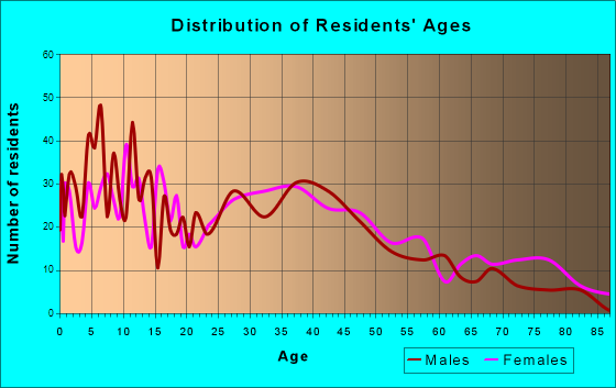 Princeton, Texas Age and Sex of Residents