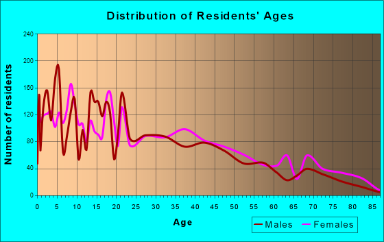 Rio Grande City, Texas Age and Sex of Residents