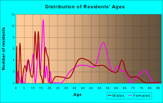 San Leanna, Texas Age and Sex of Residents