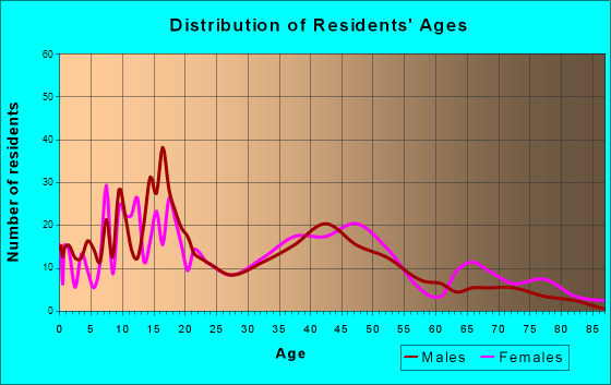Shallowater, Texas Age and Sex of Residents
