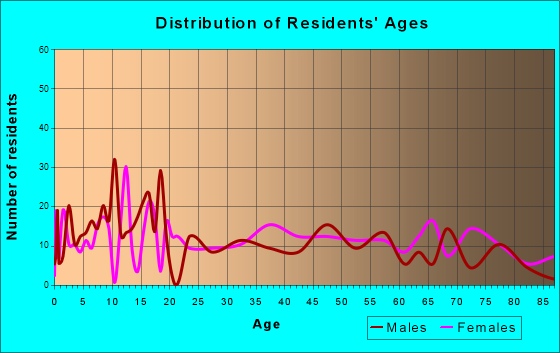 Shamrock, Texas Age and Sex of Residents