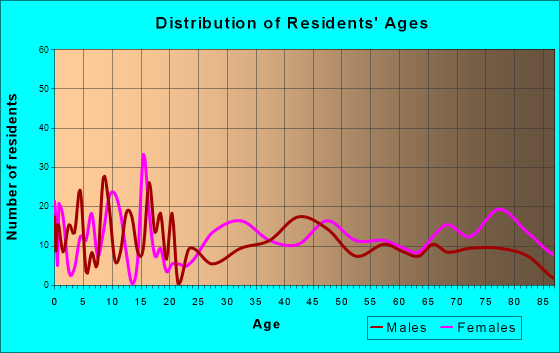 Shiner, Texas Age and Sex of Residents