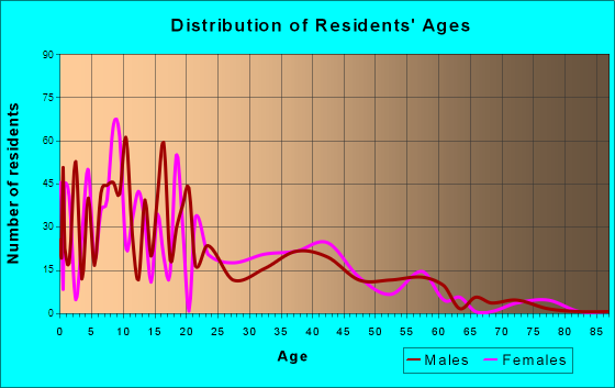 Sparks, Texas Age and Sex of Residents