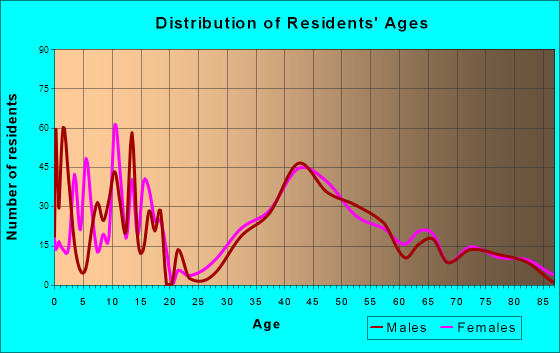 Spring Valley, Texas Age and Sex of Residents