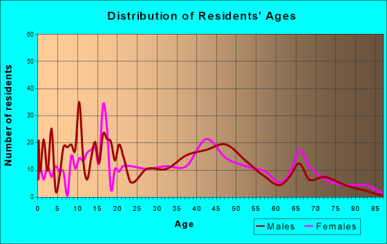 Stinnett, Texas Age and Sex of Residents