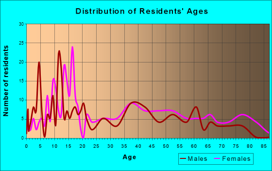 Sudan, Texas Age and Sex of Residents