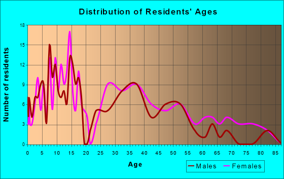 Tom Bean, Texas Age and Sex of Residents