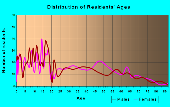 Van Horn, Texas Age and Sex of Residents