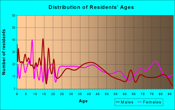 West, Texas Age and Sex of Residents