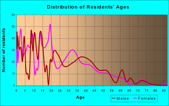 West Sharyland, Texas Age and Sex of Residents
