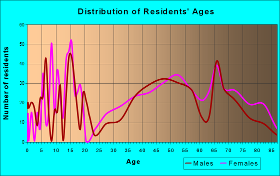 Wimberley, Texas Age and Sex of Residents