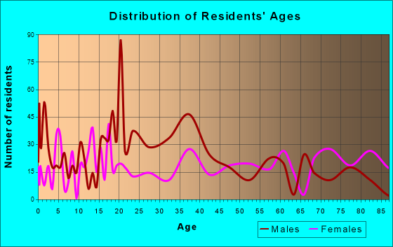 Winnsboro, Texas Age and Sex of Residents