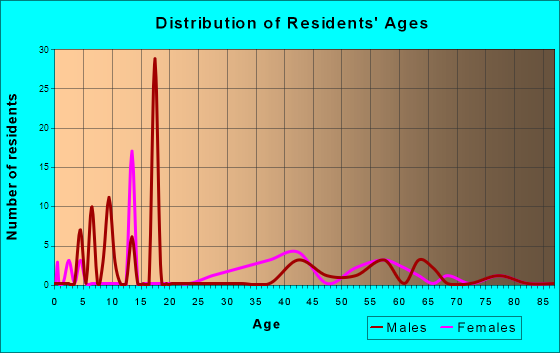 Palo Verde, California Age and Sex of Residents