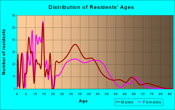 Jordan Road-Canyon Creek, Washington Age and Sex of Residents