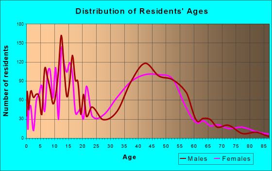Lake Morton-Berrydale, Washington Age and Sex of Residents
