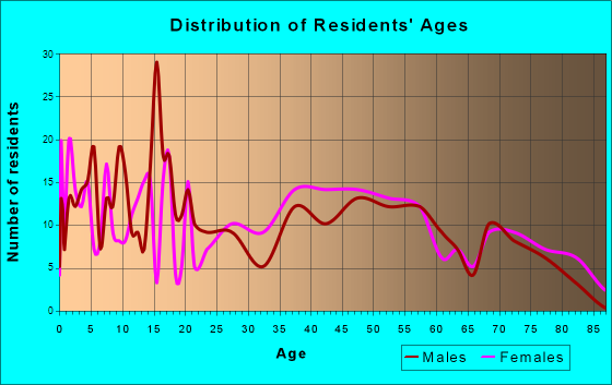 Belington, West Virginia Age and Sex of Residents