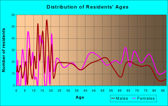 Ripley, West Virginia Age and Sex of Residents