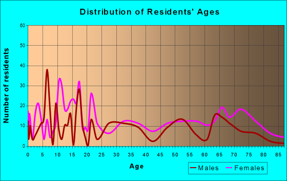 Romney, West Virginia Age and Sex of Residents