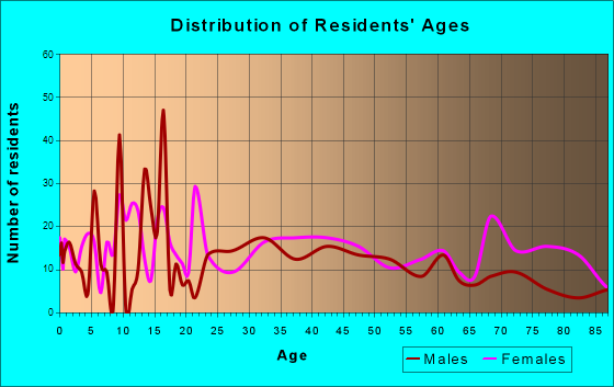 Spencer, West Virginia Age and Sex of Residents