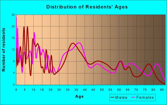 Bangor, Wisconsin Age and Sex of Residents