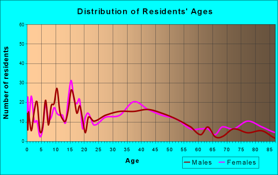 Denmark, Wisconsin Age and Sex of Residents