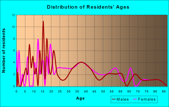 Rock Springs, Wisconsin Age and Sex of Residents