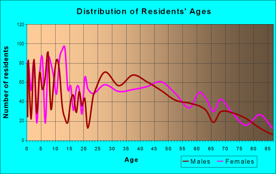 South San Gabriel, California Age and Sex of Residents