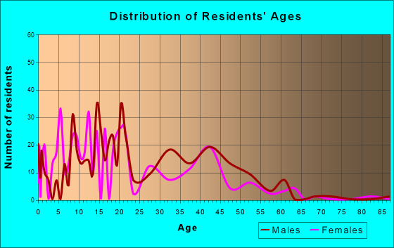 Val Verde, California Age and Sex of Residents