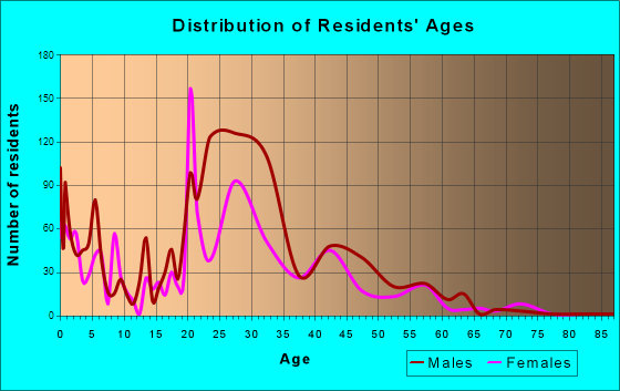 Avon, Colorado Age and Sex of Residents