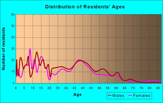 Silt, Colorado Age and Sex of Residents
