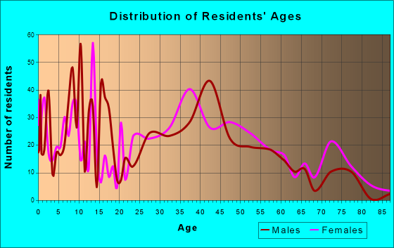 Broad Brook, Connecticut Age and Sex of Residents
