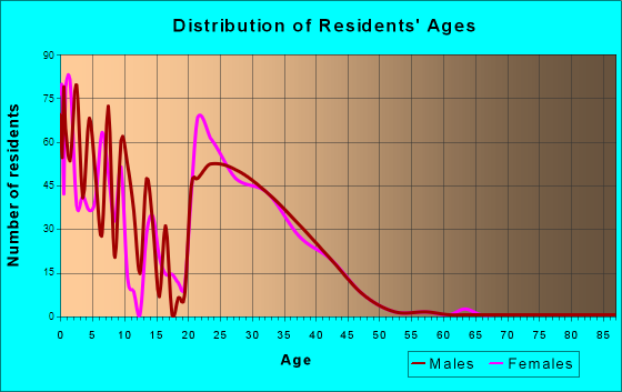 Dover Base Housing, Delaware Age and Sex of Residents