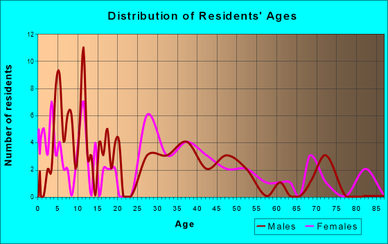 Houston, Delaware Age and Sex of Residents