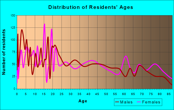 Avon Park, Florida Age and Sex of Residents