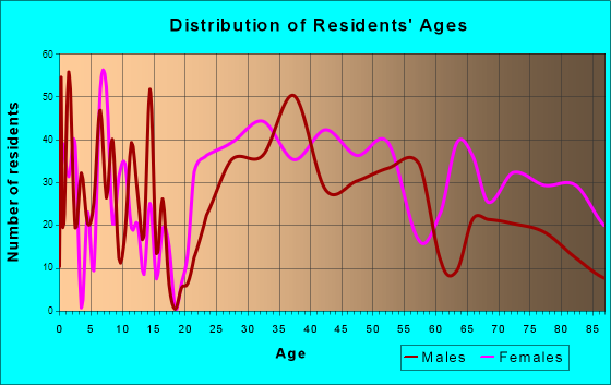 Bay Harbor Islands, Florida Age and Sex of Residents