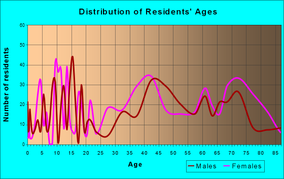 Bay Pines, Florida Age and Sex of Residents