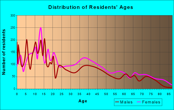 Brownsville, Florida Age and Sex of Residents
