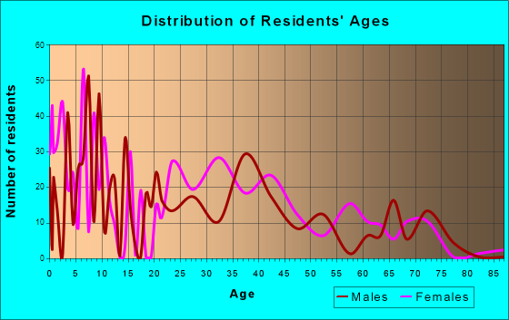 De Leon Springs, Florida Age and Sex of Residents