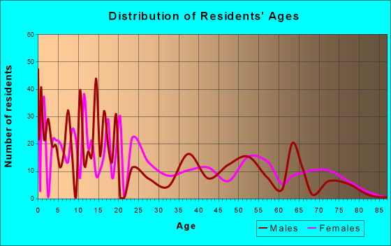 East Dunbar, Florida Age and Sex of Residents