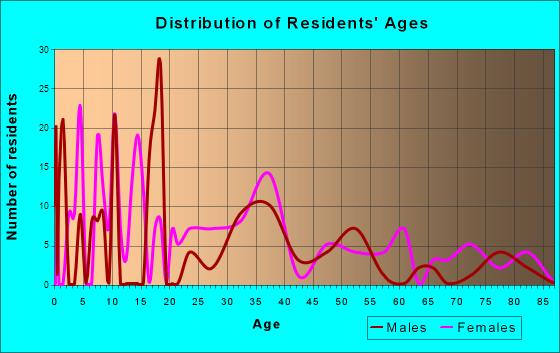 East Williston, Florida Age and Sex of Residents