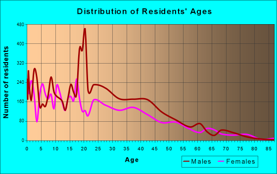 Immokalee, Florida Age and Sex of Residents