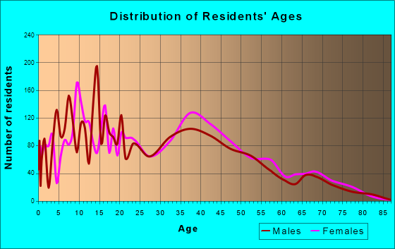 Meadow Woods, Florida Age and Sex of Residents