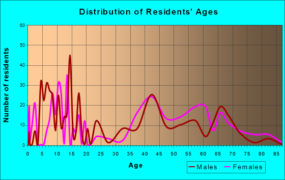 Pine Ridge, Florida Age and Sex of Residents