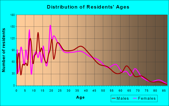 Union Park, Florida Age and Sex of Residents