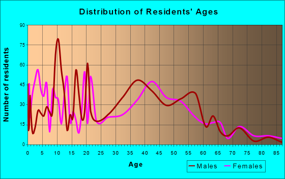 White City, Florida Age and Sex of Residents