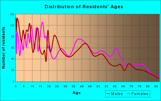 Winston, Florida Age and Sex of Residents