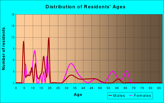 Damascus, Georgia Age and Sex of Residents